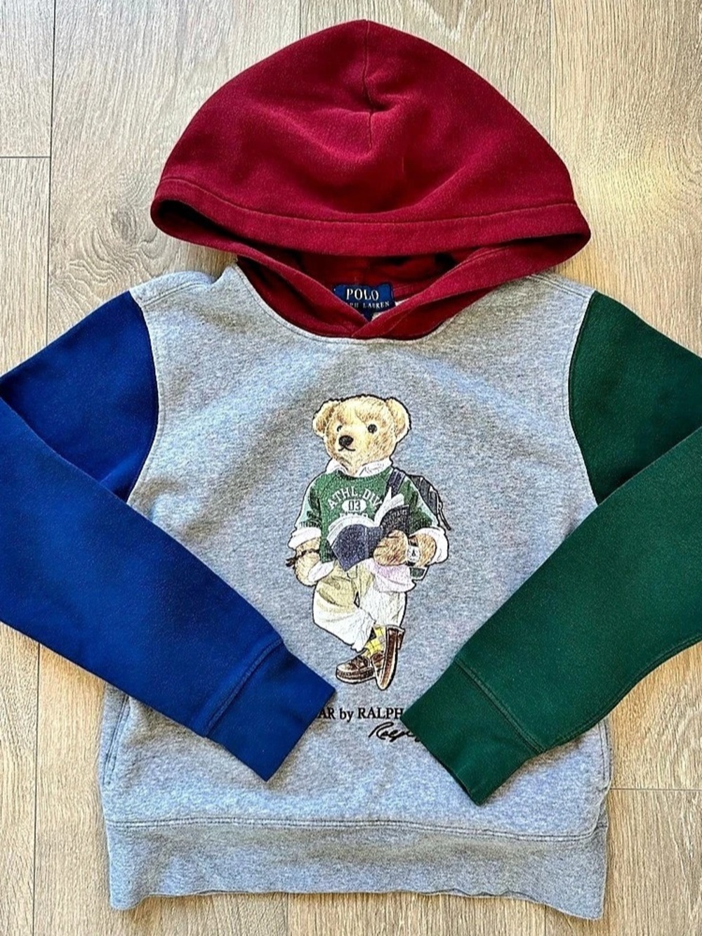 Polo Ralph Lauren Polo Bear Color-Blocked Fleece Hoodie Color-Blocked Hoodie Siz